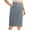 Gray, variant on yillto Womens Plus Size Short Pant Elastic Waist Knee Length Capri Pants Casual Cropped Lounge Shorts