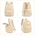 thumbnail image 7 of DAKIMOE School Backpack for Teens Cute Girlish Middle High School Bookbag Large Capacity Lightweight Daypack for College Students Brown and White Check, 7 of 7