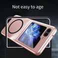 thumbnail image 3 of Magnetic Case Compatible for Samsung Galaxy Z Flip 7, Slim Lightweight Back Non-Slip Hard PC Shockproof Bumper Protective Phone Case Skin-Feel Cover for Samsung Galaxy Z Flip 7, Pink, 3 of 8