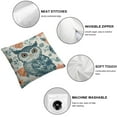 thumbnail image 4 of JRXY Throw Pillow Covers Owls with Flowers Characters Spring and Summer Theme Owl Graphic Adorable Animal Beautiful for Living Room Bedroom Sofa Set of 2 White, 4 of 6