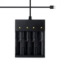 thumbnail image 1 of Cargador de Batería 4Bay Smart 18650, Cargador Universal para Linternas de Iones de Litio de 3,7 Voltios, Baterías Recargables 18650 para Faros Delanteros, 1 of 5