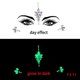 thumbnail image 1 of Pegatinas de tatuajes de taladro brillante para Halloween, pegatina de cara luminosa parpadeante para noche, Bar, fiesta, Carnaval, tatuaje, decoración artística 3D, 1 of 4