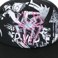 thumbnail image 3 of Spider-Man Pink Spidey Logo with Black-and-White Background Black Foam Trucker Hat, 3 of 6