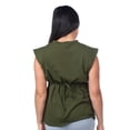 thumbnail image 2 of Playera Maternidad Algodón Cómoda Ropa Embarazo Playera Mujer Básica Sin Mangas Color Verde Militar, 2 of 4