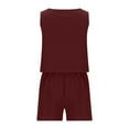 thumbnail image 6 of Patlollav Womens 2 Piece Outfits Sleeveless Crop Top Shorts Set With Pockets, 6 of 6