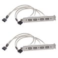 thumbnail image 1 of 2X MainBoard 4 Port USB 2.0 to 9 Pin Header Bracket Extension Cable, 1 of 5