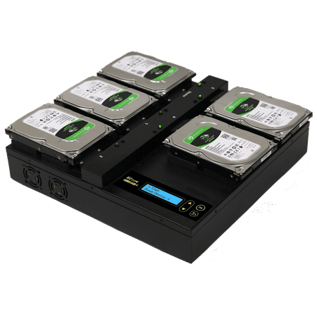 EZ Dupe 1 to 4 HD Cyclone 600 Flatbed Hard Drive Duplicator - 36GB/Min - Hard Drive Disk Copier and DoD Sanitizer/Eraser for SATA 3.5" HDD Disk & 2.5" SSD Solid State Drives 600MB/Sec (DM-HS3-HDD04)