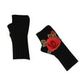 thumbnail image 4 of Clearance! Lisingtool Gloves Ladies Warm Knit Fingerless Gloves Convertible Mittens Fashion Flowers Black Promotion Sale, 4 of 4