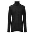 thumbnail image 4 of IROINNID Womens Sweater Turtleneck Pullover Sweater Solid Color Casual Mid-Length Long Sleeve Sweater, 4 of 6