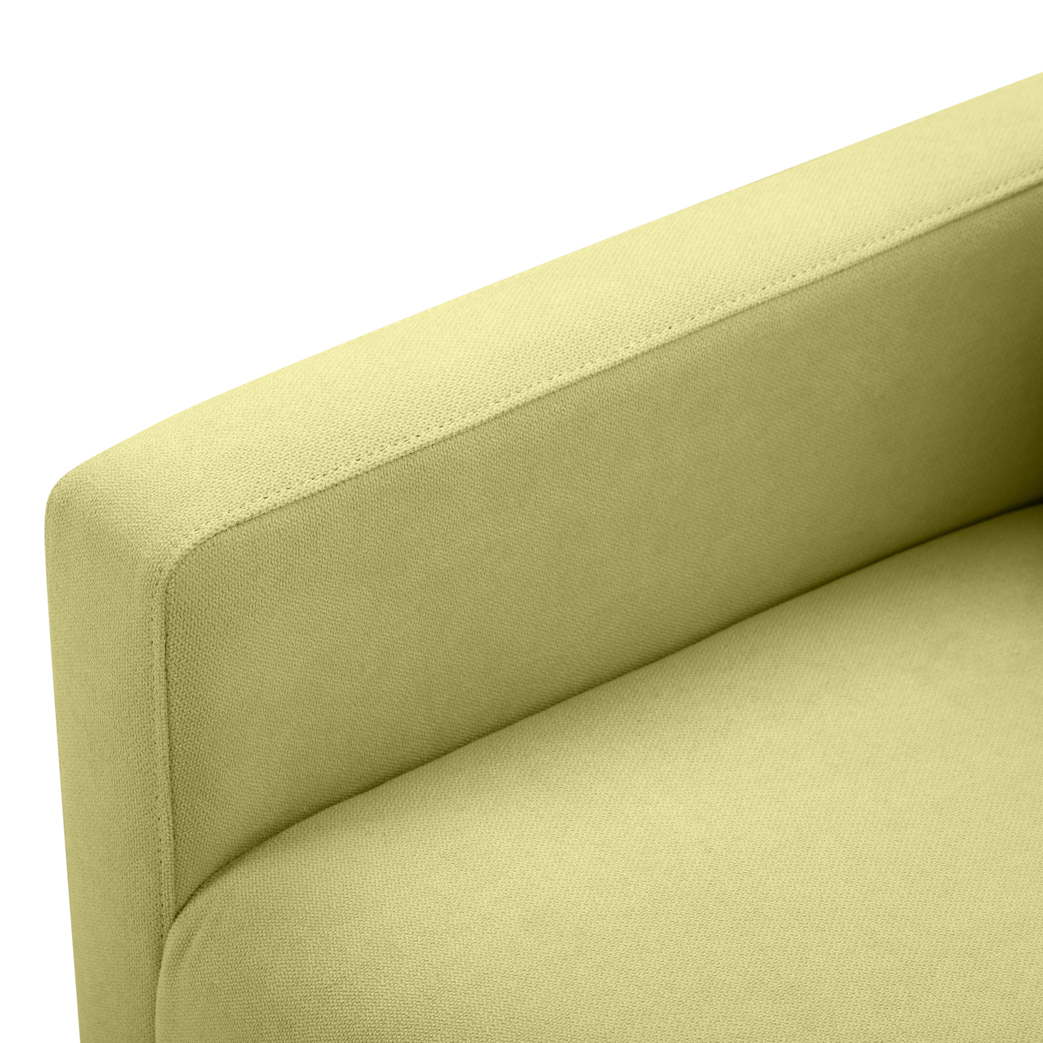BSHTI 50.79" Loveseat Couch with Solid Wood & Iron Frame, Removable Back Cushions, Tapered Wood Legs, 6 Colors,Green
