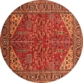 thumbnail image 1 of Ahgly Company Indoor Round Oriental Orange Industrial Area Rugs, 6' Round, 1 of 4