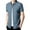 Sky Blue, variant on Strip Shirts for Men Short Sleeve Button down Shirt Casual Formal Business Regular Fit Shirts with Pocket Navy M