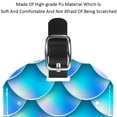 thumbnail image 4 of Square 2Pack PU Leather Mermaid Scale Tail Cruise Luggage Tag with Privacy Cover and Name ID Tag for Travel Handbags Backpacks Luggage Tags, 4 of 6