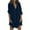 Navy, variant on AherBiu Womens Button down Shirts Long Sleeve Oversized Tops for Women High Neck Fall Casual Blouse
