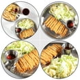thumbnail image 3 of KAKOWELY 2 piezas de práctico plato de pollo frito de acero inoxidable, plato de postre, herramienta para escurrir aceite, 3 of 5