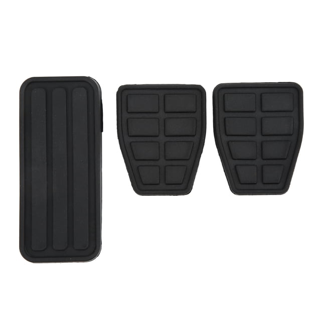 Brake Accelerator Pedal Pad Set, Antiwear Black 3pcs Perfect Fit Flexible Rubber 171721647 For Repair