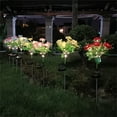 thumbnail image 4 of Toystoory Luces de flores con energía solar, luz solar para césped de rosas, luces decorativas para césped al aire libre, patio y jardín Iluminación y accesorios Rosa, 4 of 6