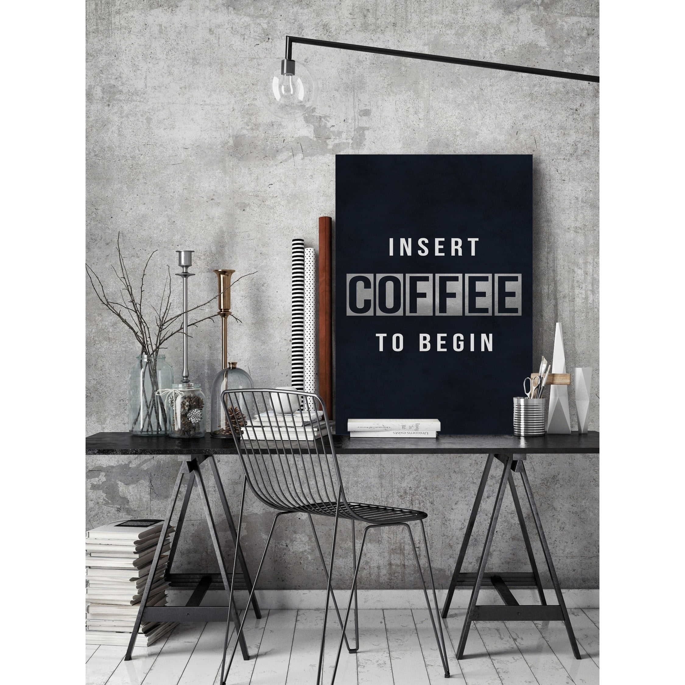 Insert Coffee Painting Print on Wrapped Canvas