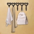 thumbnail image 3 of Ganchos de pared de hierro vintage (acabado de negra, de 5) , ganchos de para proteger de granja, para para protegers, bolsos, Soledad Percheros, 3 of 7