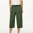 thumbnail image 4 of REALiKUN Quick Dry Capris for Women Summer Athletic Hiking Glide Pants Drawstring Elastic Waist Stretch Active Cropped Pants, 4 of 7