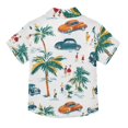 thumbnail image 2 of Dailycode Small Short Sleeve Button Down Shirts Car Tree People Casual Shirt 3-10 Years, 2 of 9