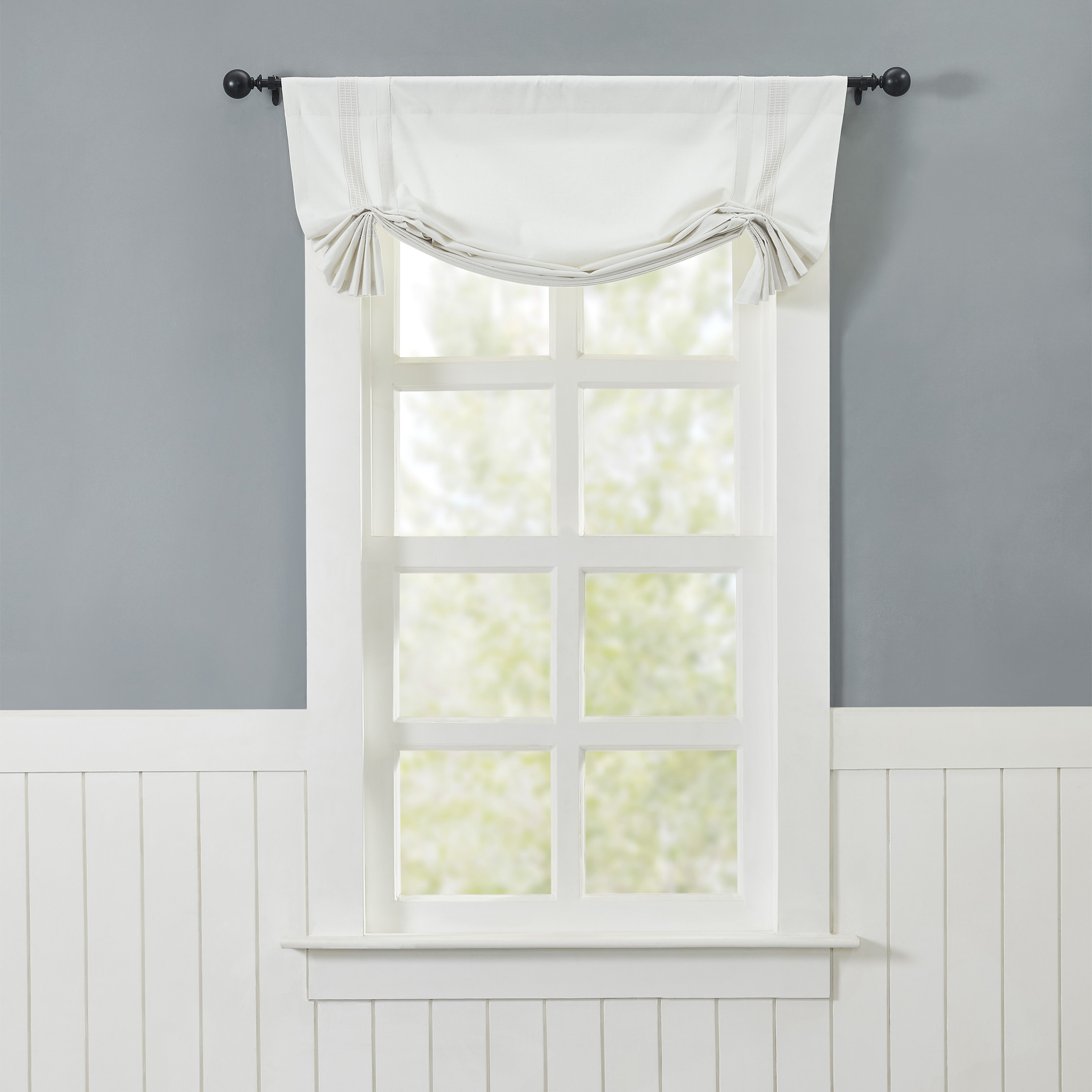 Better Homes & Gardens Light Filtering Cotton Balloon Shade, Vanilla, 42" W x 63" L