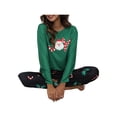 thumbnail image 4 of Diconna Ensemble de Pyjama de Noël pour Femmes 2 Pcs Chemise à Manches Longues Col Rond et Pantalon Taille Élastique Ensemble de Pyjama, 4 of 8