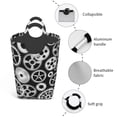 thumbnail image 4 of KLL Metallic Gears Laundry Hamper,Large Canvas Fabric Lightweight Storage Basket Toy Organizer Dirty Clothes Collapsible Waterproof, 4 of 6