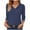 Navy, variant on FAIWAD Womens 3/4 Sleeve Tops Trendy V Neck Solid Color Loose Comfy Tunic Tops Casual Dressy T-Shirts