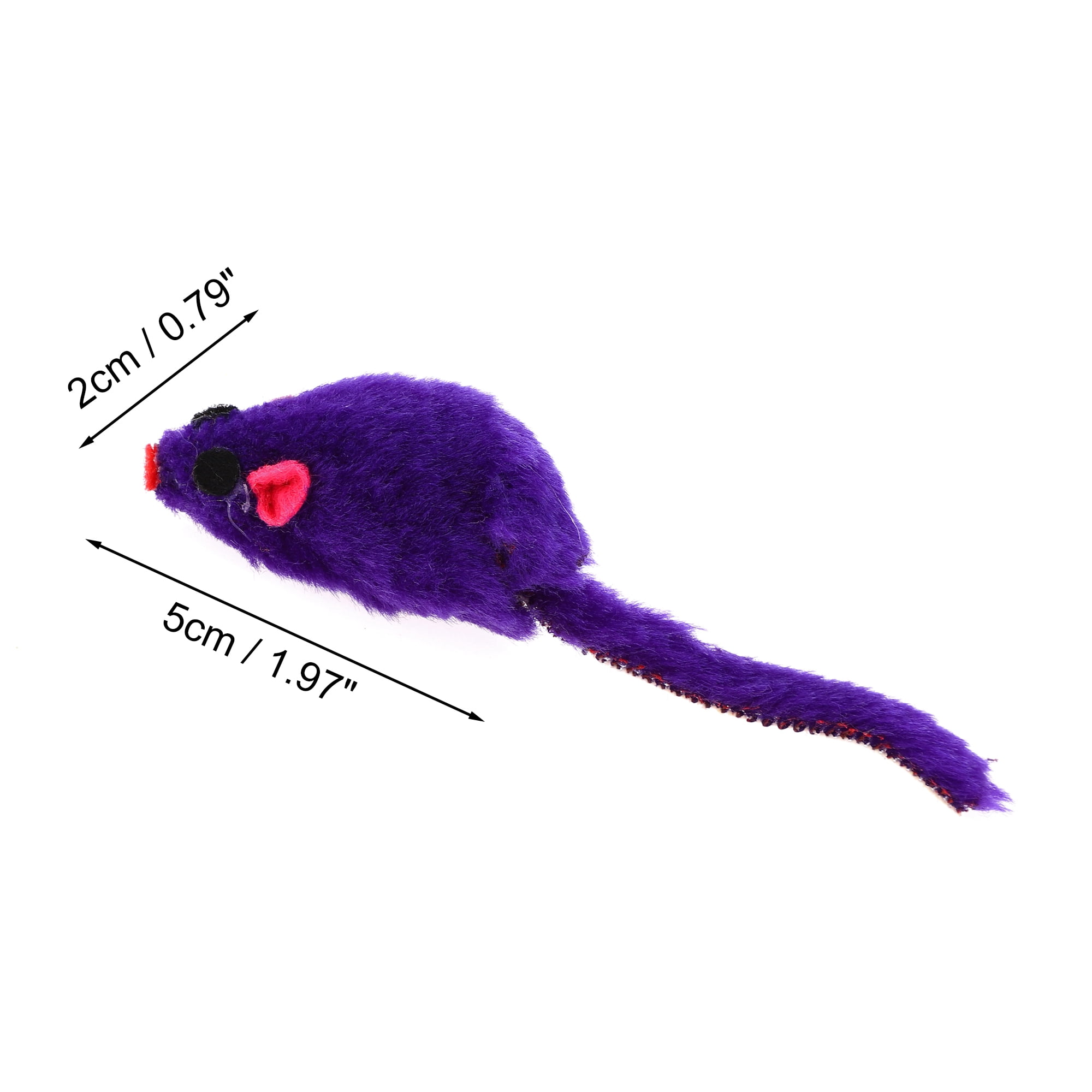 Unique Bargains 1 Pc Portable Mouse Cat Teaser Toy Outdoor Purple