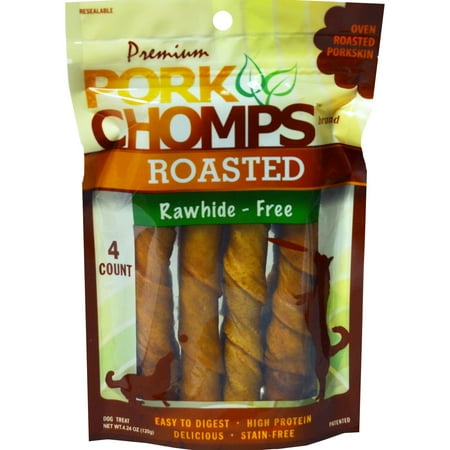UPC: 0015958983817 | Pork Chomps Large Twists Roasted 4 ct