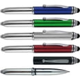 thumbnail image 3 of SyPen Stylus Pen for Touchscreen Devices, Tablets, iPads, iPhones, Multi-Function Capacitive Pen With LED Flashlight, Ballpoint Ink Pen, 3-In-1 Pen, 5PK, Blue, 3 of 5