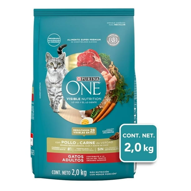 Alimento para Gato Purina One Adultos Pollo y Carne 2 kg