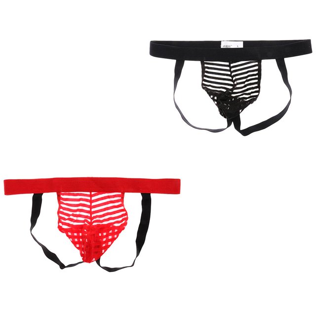 Hombres Sexy Striped Breefs respirables Bragas G-string T-back ropa interior SM SunniMix Hombres bajo Rise Ropa interior