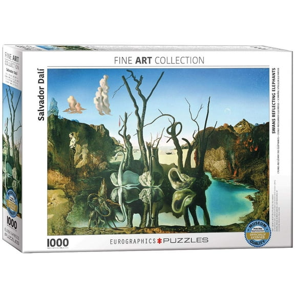 EuroGraphics Salvador Dalí Swans Reflecting Elephants Puzzle (1000 Piece) (6000-0846) , White