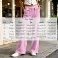 thumbnail image 3 of Wide Leg Pants for Women Winter Cotton Casual Fashion Solid Color Elastic Waist Double Pockets Zipper Button Pants Comfy Loose Casual Lounge Wide Leg Pants, 3 of 7