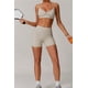 thumbnail image 4 of Conjuntos de entrenamiento for mujer, 2 piezas, sujetador deportivo, camiseta sin mangas, polainas de cintura alta, gimnasio, Yoga, ropa activa, Top de entrenamiento for mujer, 4 of 6