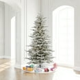 thumbnail image 6 of Vickerman 7.5' Flocked Sierra Fir Slim Artificial Christmas Tree, Warm White Single Mold LED lights, 6 of 7