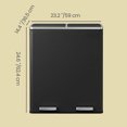 thumbnail image 4 of SONGMICS Trash Can, 2 x 8 Gallon (2 x 30 L) Garbage Can for Kitchen, with 15 Trash Bags, 2 Compartments, Plastic Inner Buckets and Hinged Lids, Airtight, Black ULTB60BK, 4 of 8