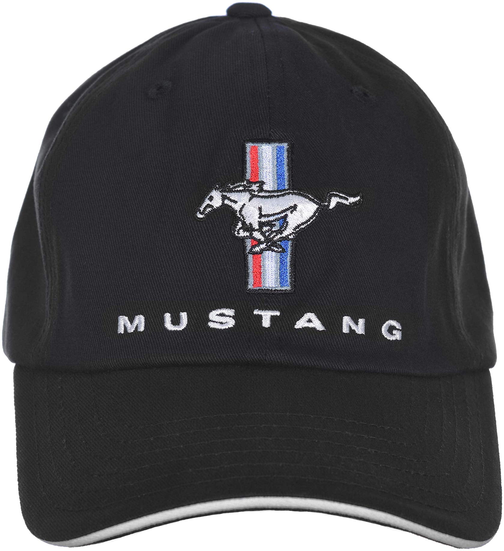 Checkered Flag for Ford Mustang Hexagonal Visor Bill Blue Baseball Cap 