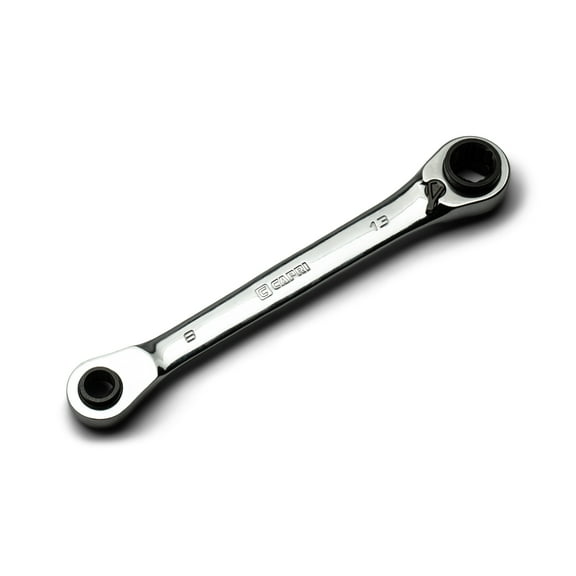 Capri Tools 4-in-1 120-Tooth Box End Reversible Ratcheting Wrench, 8, 10, 12, 13 mm, Metric