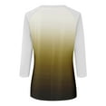 thumbnail image 5 of Shirt for Women's Fashion Casual Raglan Sleeve Round Neck 3/4 Sleeve Loose Printed T-Shirt Ladies Top, 5 of 5
