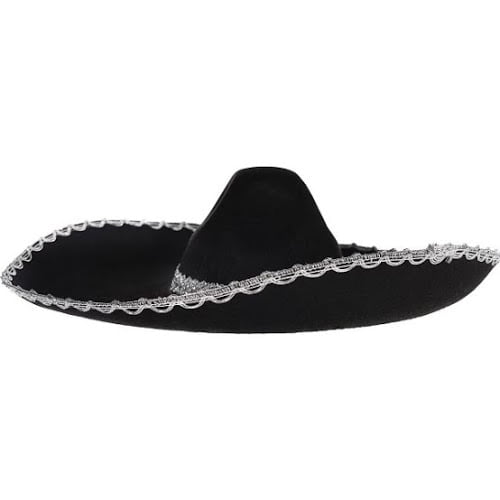 Silver Trim Black Sombrero - Walmart.com