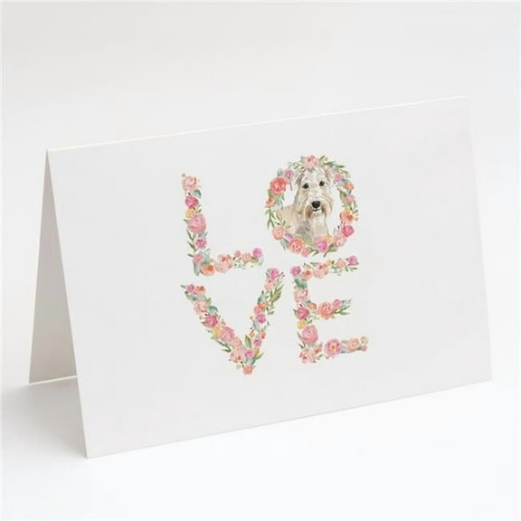 Wheaten Terrier Love Greeting Cards and Envelopes Pack of 8 7 in x 5 in