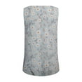 thumbnail image 4 of Camiseta sin mangas con estampado de margaritas sin mangas con cuello en V informal de verano para mujer Pompotops  lopia995733, 4 of 4