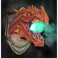 thumbnail image 5 of MidoFun Red Dragon Head Wall Pendant Dinosaur Home Decoration Props wall art mounted sculpture Smoke Light Handmade, 5 of 7
