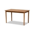 thumbnail image 4 of Baxton Studio Nexus Mid-Century Modern Greyish Beige Fabric Upholstered and Walnut Brown Finished Wood 5-Piece Dining, 4 of 7