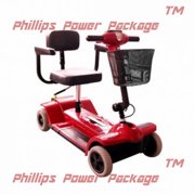 Zip'r Mobility - Xtra Traveler - Travel Scooter - 4-Wheel - 16"W x 14"D - Red