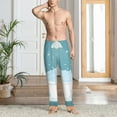 thumbnail image 5 of Uemuo Bathtub with Soap Bubbles Pattern Men's Wide Leg Palazzo Lounge Pants with Pockets Light Weight Loose Comfy Casual Pajama Pants-X-Large, 5 of 9