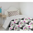 thumbnail image 4 of Ambesonne Deer Quilted Bedspread Set 2 Pcs, Animal Head with Antlers, Twin Size, Multicolor, 4 of 6